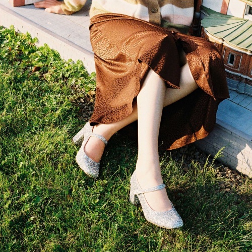 Dora High Heels, silver glitter OUTLET | Balagan Studio