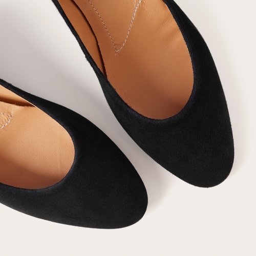Migdal Low Heels, black suede OUTLET | Balagan Studio