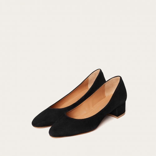 Migdal Low Heels, black suede OUTLET | Balagan Studio