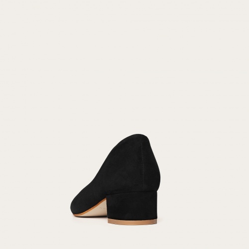 Migdal Low Heels, black suede OUTLET | Balagan Studio