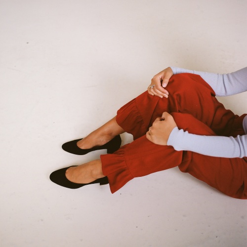 Migdal czółenka na niskim obcasie, czarny zamsz OUTLET | Balagan Studio