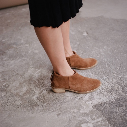 Lea Boots, desert brown velvet