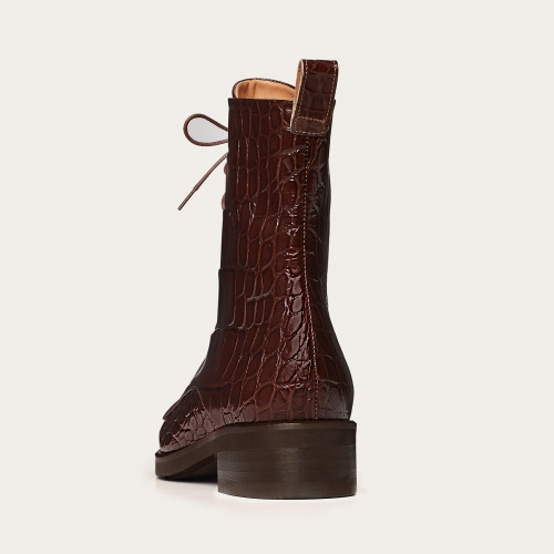 Tzava Boots, brown croco OUTLET | Balagan Studio