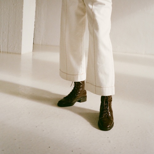 Tzava Boots, brown croco OUTLET | Balagan Studio