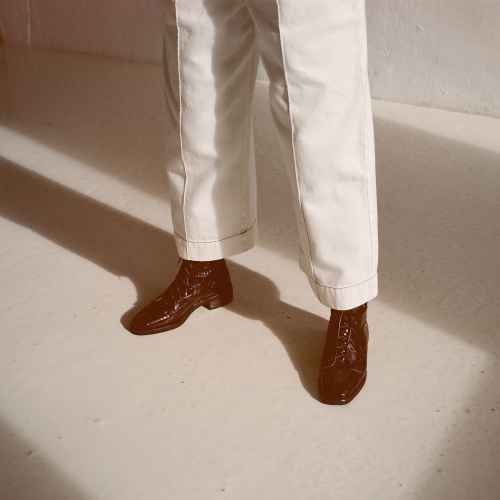 Tzava Boots, brown croco OUTLET | Balagan Studio
