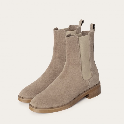 Arava Chelsea Boots, grey velvet | Balagan Studio