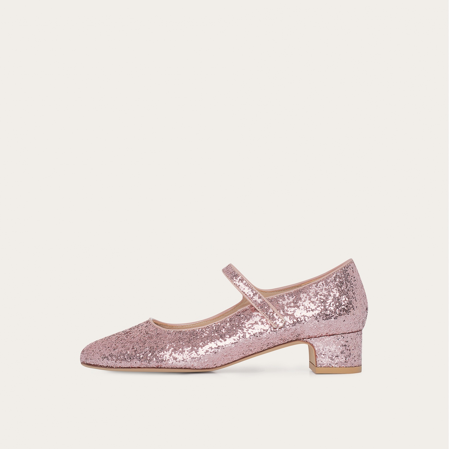  Dora Low Heels, pink glitter-8 
