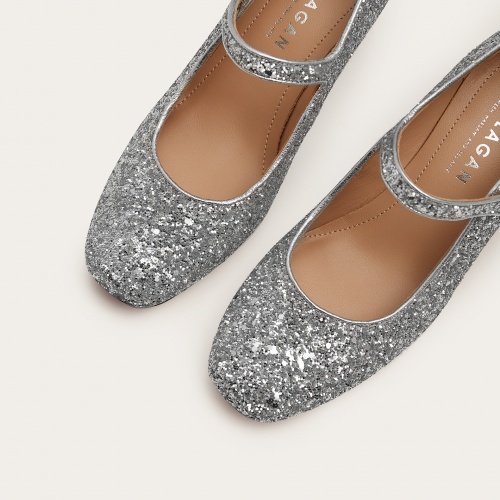 Dora High Heels, silver glitter | Balagan Studio