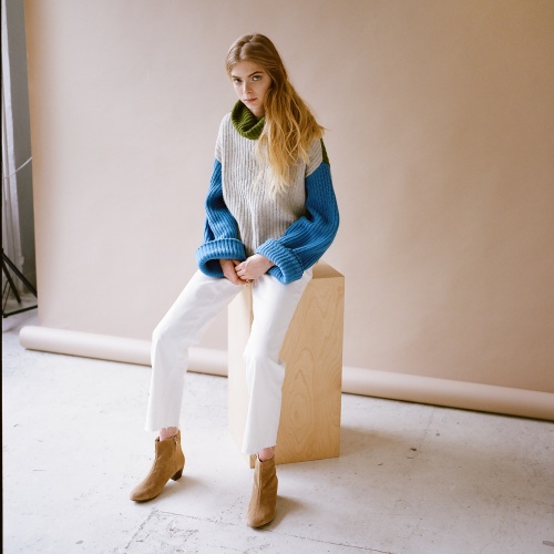 Ringo Boots High Heels, sand velvet OUTLET | Balagan Studio