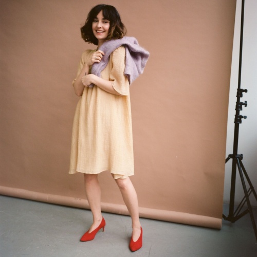 Schpitz Heels, red suede | Balagan Studio