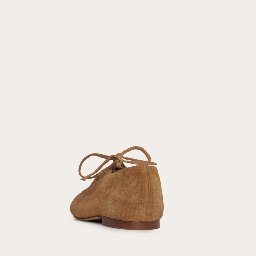 Roma Ballerina, caramel suede | Balagan Studio
