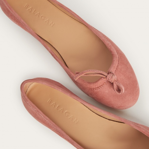 Amuka Ballerina, coral suede | Balagan Studio