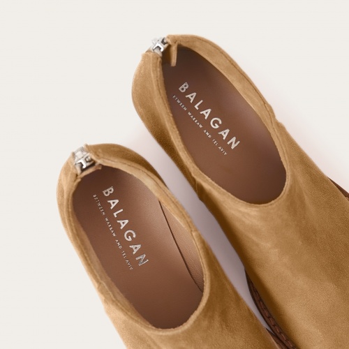 Lea Boots, sand velvet OUTLET | Balagan Studio