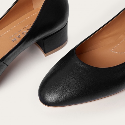 Migdal czółenka na niskim obcasie, czarny OUTLET | Balagan Studio