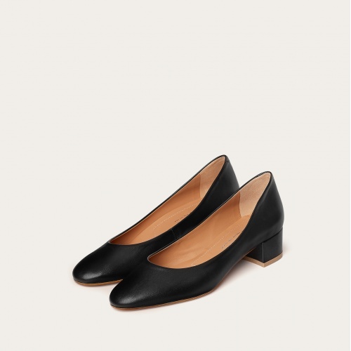 Migdal czółenka na niskim obcasie, czarny OUTLET | Balagan Studio