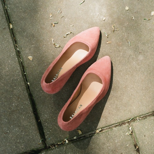 Sica Heels, coral suede | Balagan Studio