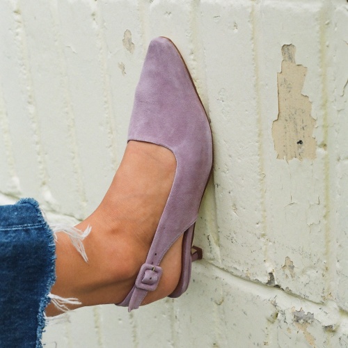 Viva Heels, lavender suede | Balagan Studio