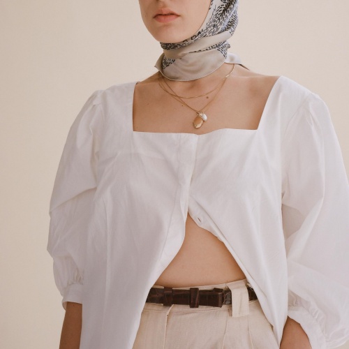 Thin belt without a buckle, brown croco | Balagan Studio