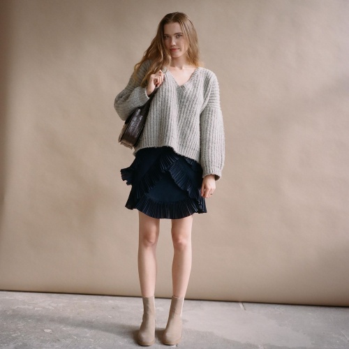 Arava Chelsea Boots, grey velvet | Balagan Studio