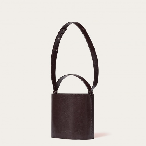 Champagne Bucket Bag M, deep brown | Balagan Studio