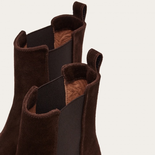 Arava Chelsea Boots, dark chocolate velvet | Balagan Studio