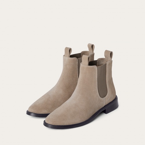 Negew Chelsea Boots, grey velvet | Balagan Studio