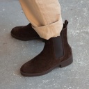  Arava Chelsea Boots, dark chocolate velvet-5 