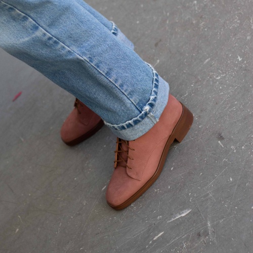 Tzava botki, brudny róż nubuk | Balagan Studio