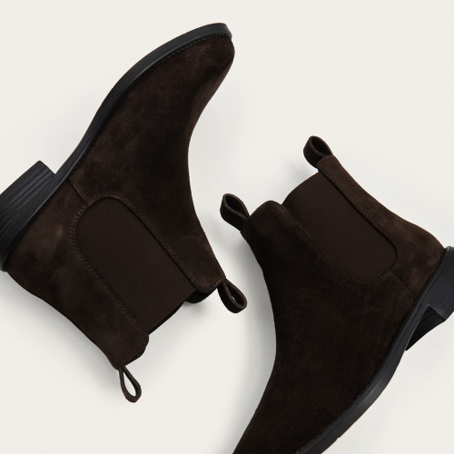 Negew Chelsea Boots, dark chocolate velvet | Balagan Studio