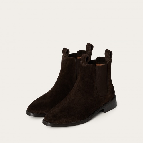 Negew Chelsea Boots, dark chocolate velvet | Balagan Studio