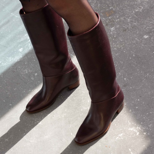 Martha High Boots, mahogany | Balagan Studio