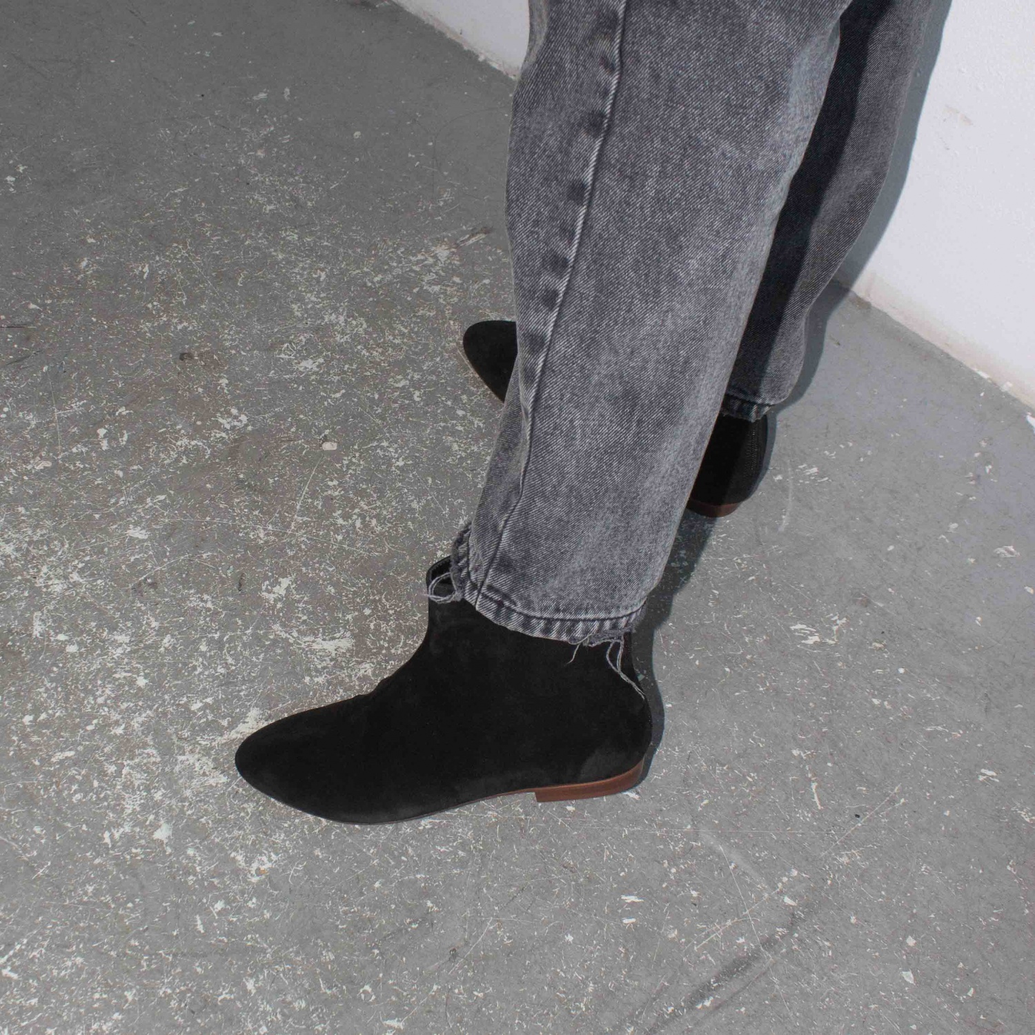  Ringo Boots Flat, black velvet-5 