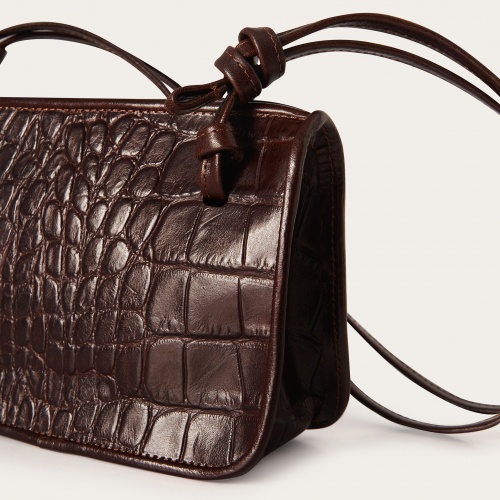 Suzanne Bag S, brown croco | Balagan Studio