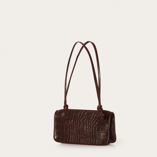 Suzanne Bag S, brown croco | Balagan Studio