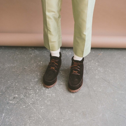 Geva Boots, dark chocolate velvet | Balagan Studio