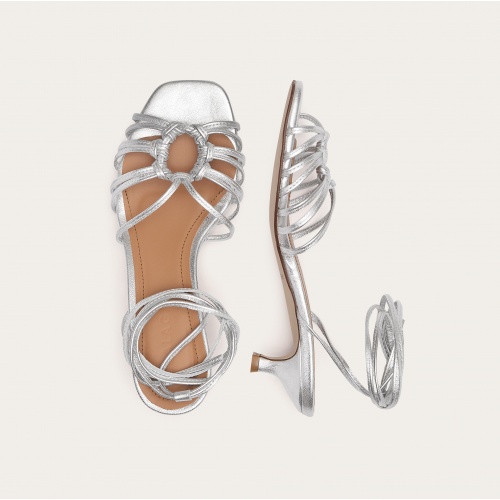 Amfi kitten Sandals, silver OUTLET | Balagan Studio