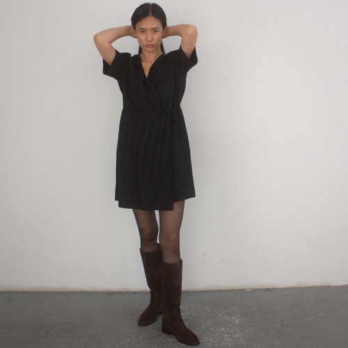 Polo High Boots, dark chocolate velvet | Balagan Studio