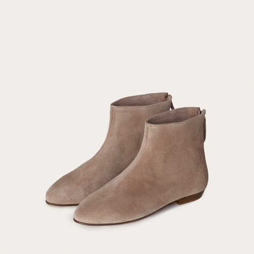 Ringo Boots Flat, grey velvet | Balagan Studio
