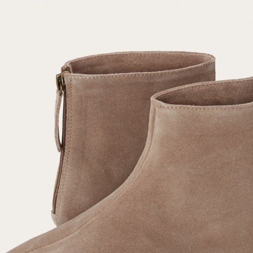 Ringo Boots Flat, grey velvet | Balagan Studio