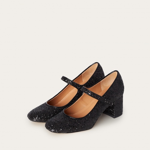 Dora High Heels, black glitter | Balagan Studio