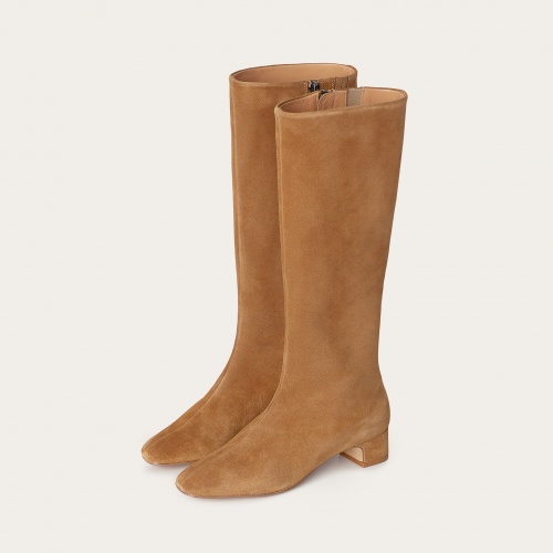 Bisou High Boots, caramel velvet OUTLET | Balagan Studio