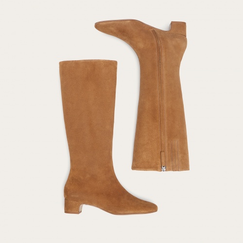 Bisou High Boots, caramel velvet OUTLET | Balagan Studio