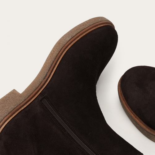 Naki Boots, dark chocolate velvet | Balagan Studio