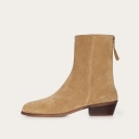 Sus botki, piaskowy welur OUTLET