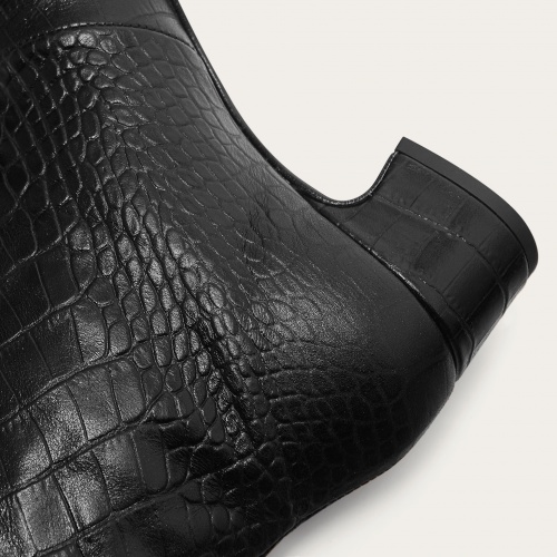 Victoria Boots, black croco OUTLET | Balagan Studio