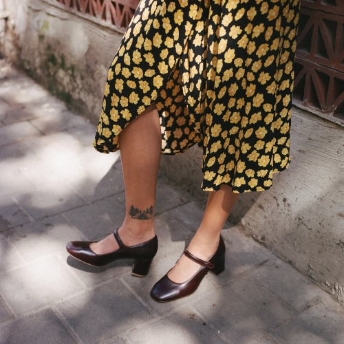 Dora High Heels, mahogany OUTLET | Balagan Studio