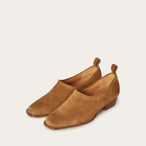 Vincent półbuty, karmelowy welur| Balagan Studio