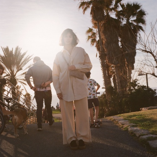 Shuk torebka S, szary welur | Balagan Studio