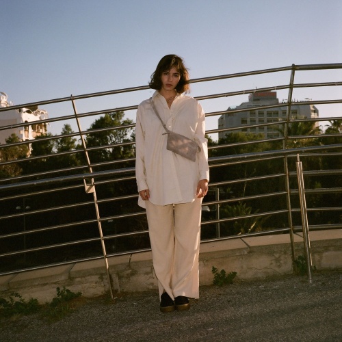 Shuk Bag S, grey velvet | Balagan Studio