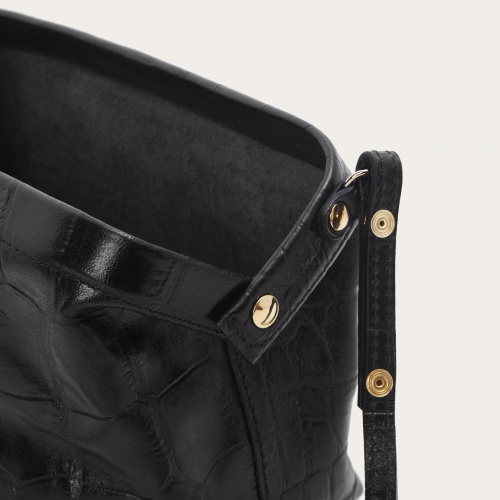 Rofe Bag M, black croco | Balagan Studio
